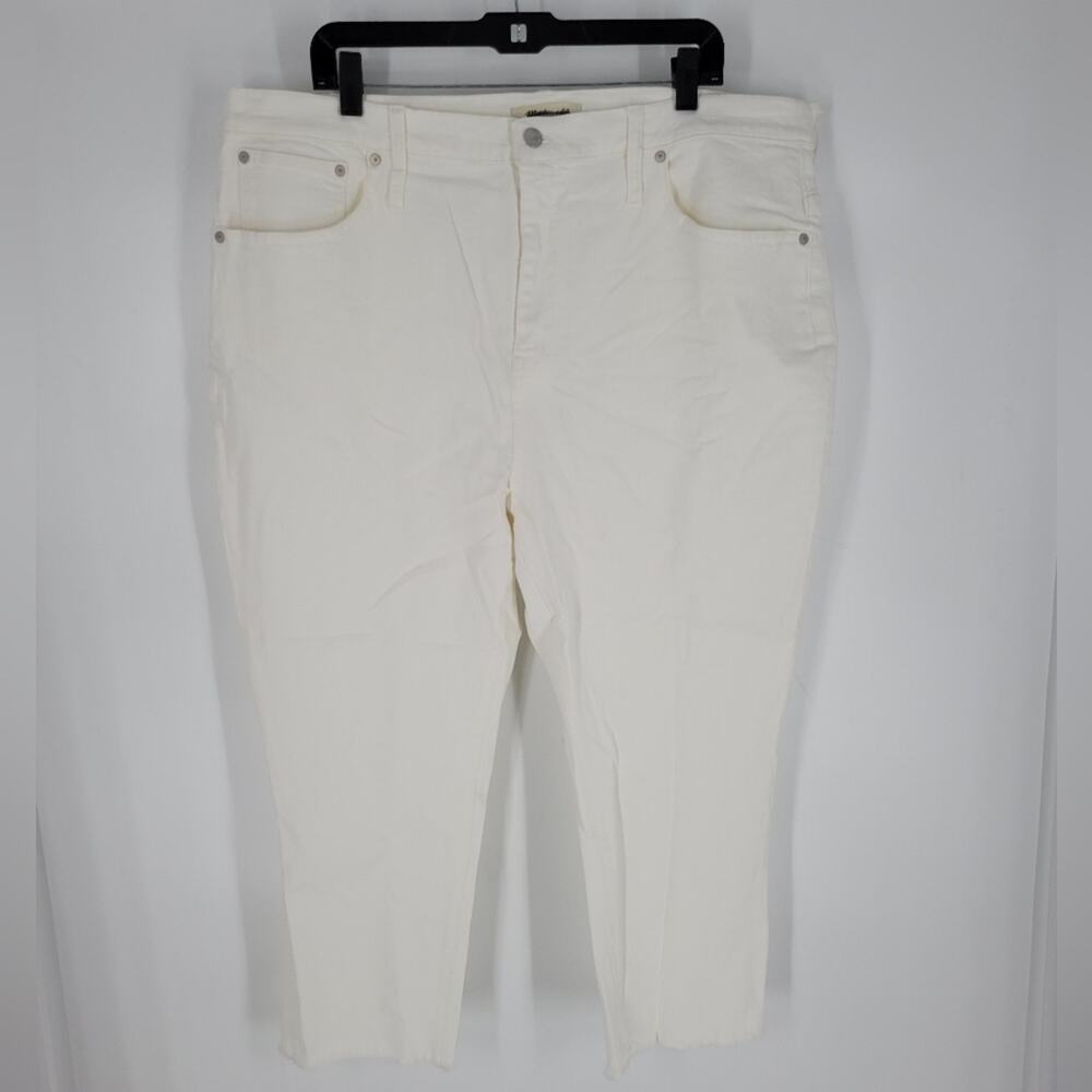 Madewell White High Rise Slim Crop Boy Jeans 35P